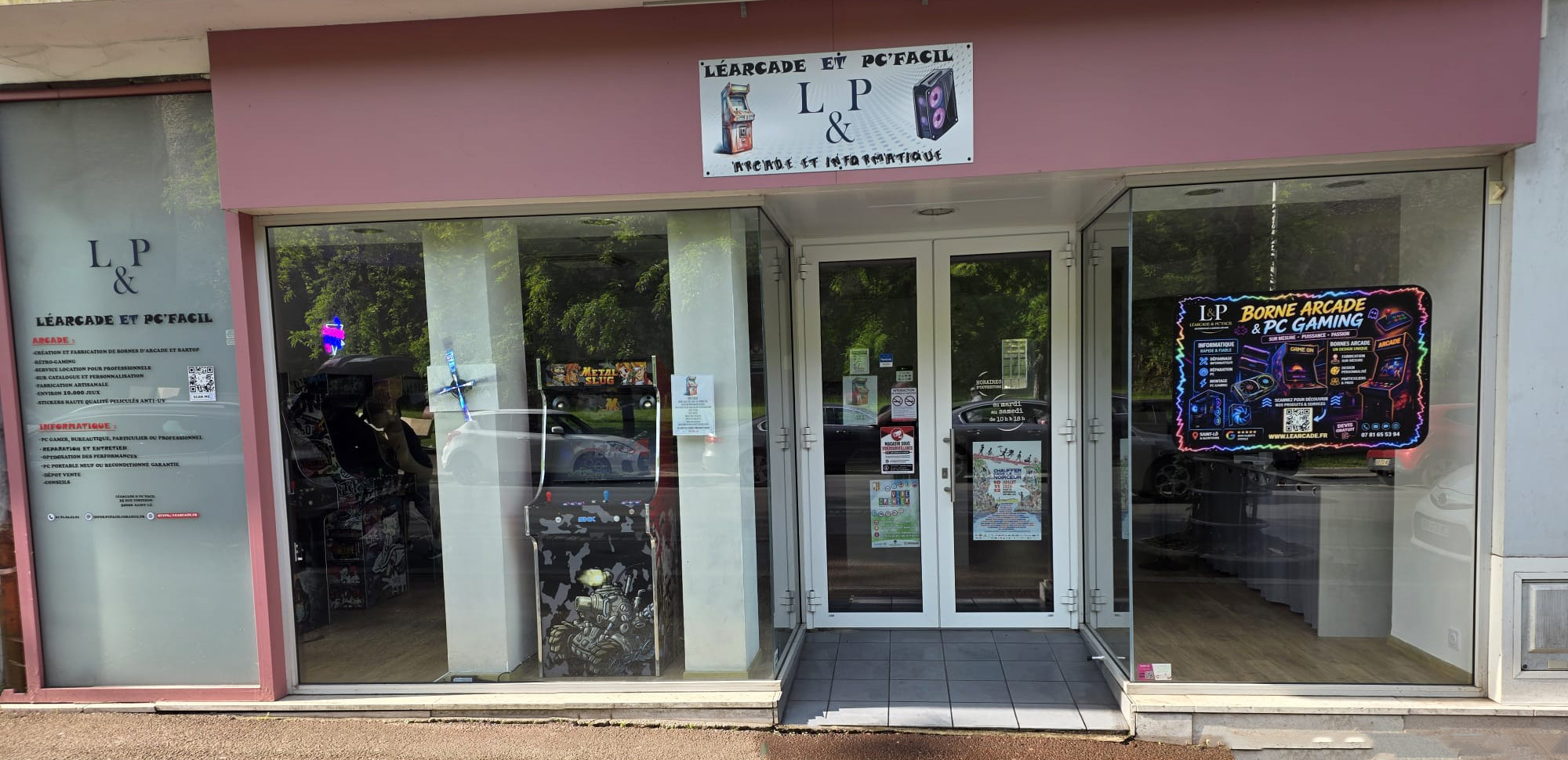 Façade du magasin Léarcade & PC'Facil à Saint-Lô