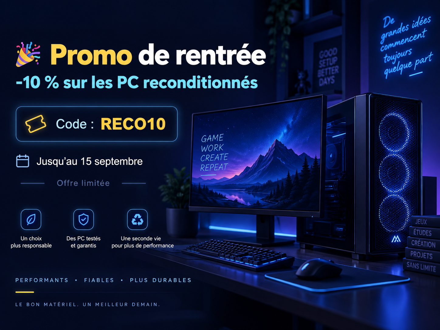 🎉 PROMO DE RENTRÉE CHEZ LÉARCADE & PC'FACIL !